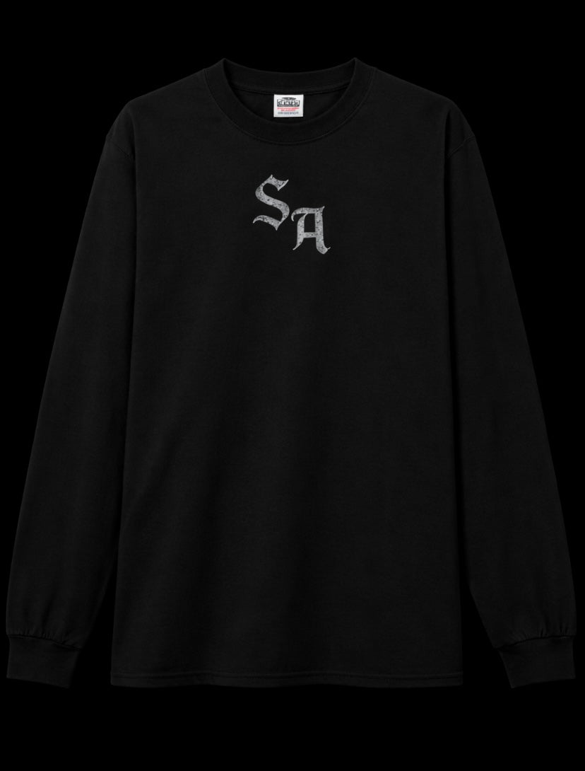 Sculpted wing black long sleeve